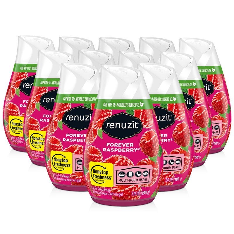Renuzit Gel Air Freshener, Forever Raspberry, 12 Count - Image 1